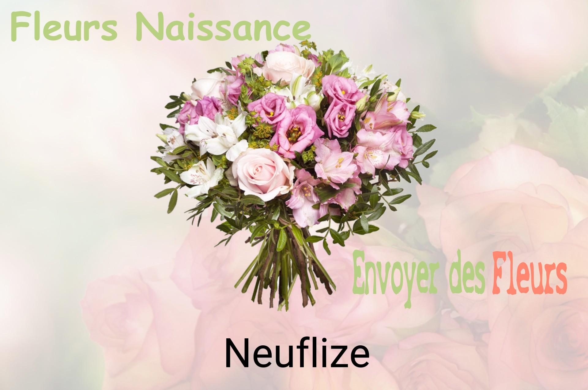 Bouquet de fleurs de naissance livré à Neuflize